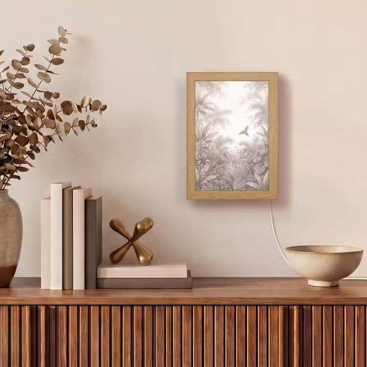 Papagaai - Jungle - Tropisch Light Box met kabel (Tafellamp) klein -sfeer2