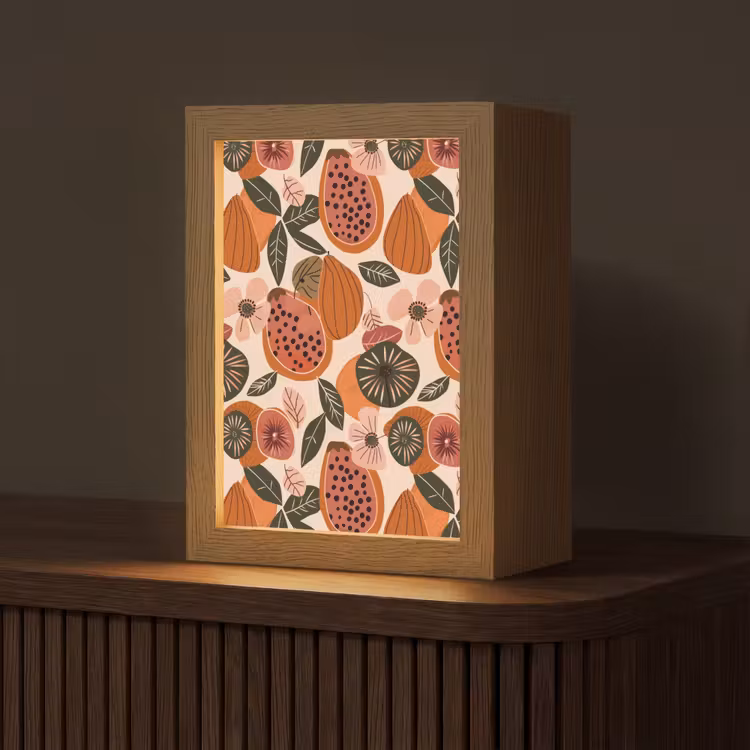 Papaja - Bloesem - Oranje Light Box met kabel (Tafellamp) klein 925 -z3d_website
