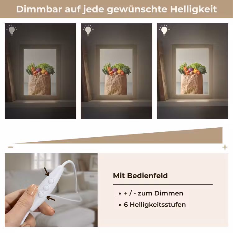 Papieren - Boodschappen - Groente - Kleurrijk Light Box met kabel (Tafellamp) klein -USP_dimbaarDE