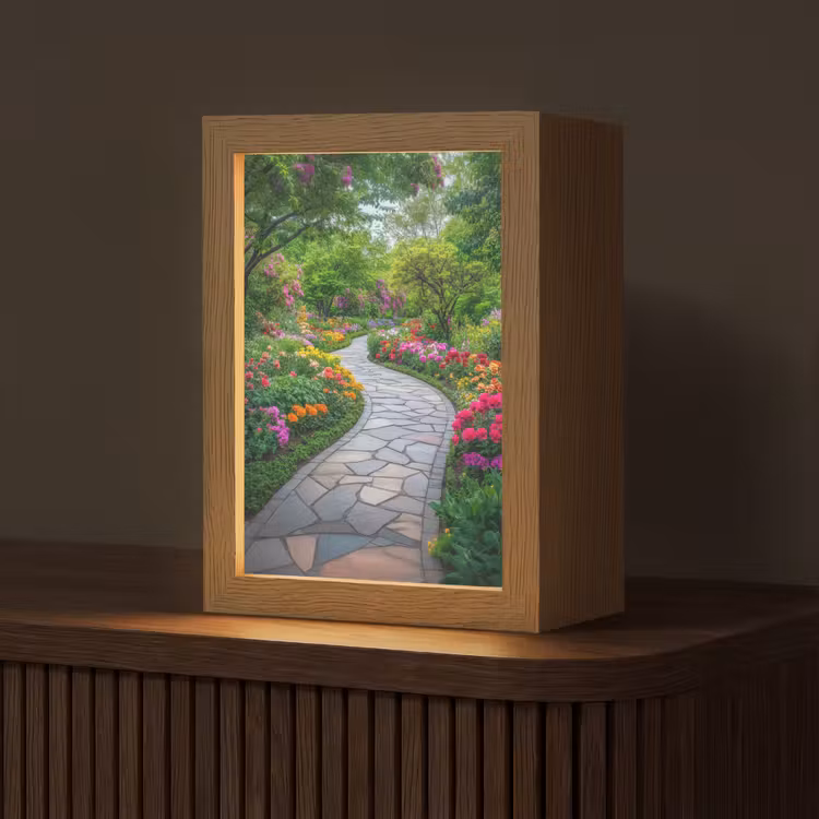 Park - Bloemen - Tuin Light Box met kabel (Tafellamp) klein -z3d_website