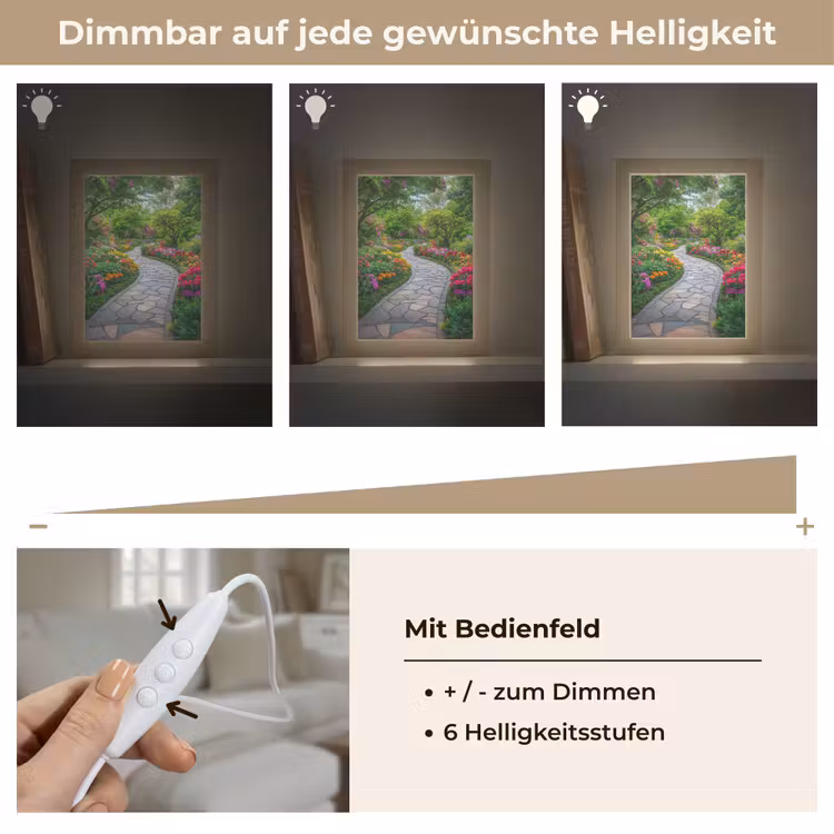 Park - Bloemen - Tuin Light Box met kabel (Tafellamp) klein -USP_dimbaarDE