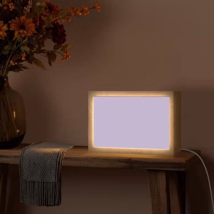 Pastel - Lilac - Paars Light Box met kabel (Tafellamp) klein 924 -sfeer4