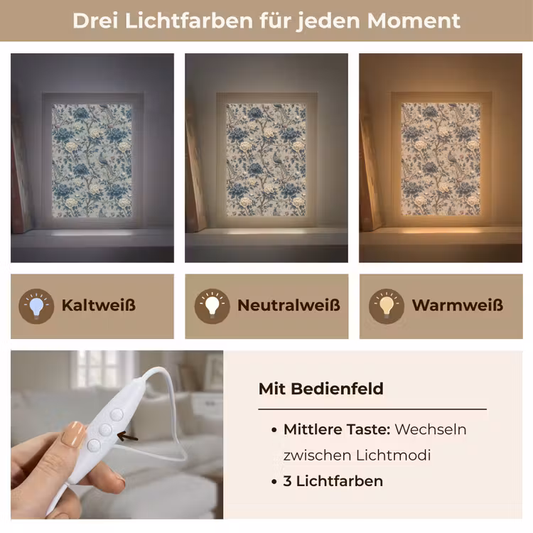 Pauw - Bloemen - Blauw Light Box met kabel (Tafellamp) klein 925 -USP_lichtkleurDE