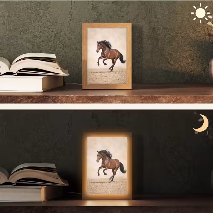 Paard - Galop - Energie Light Box met kabel (Tafellamp) klein -sfeer3