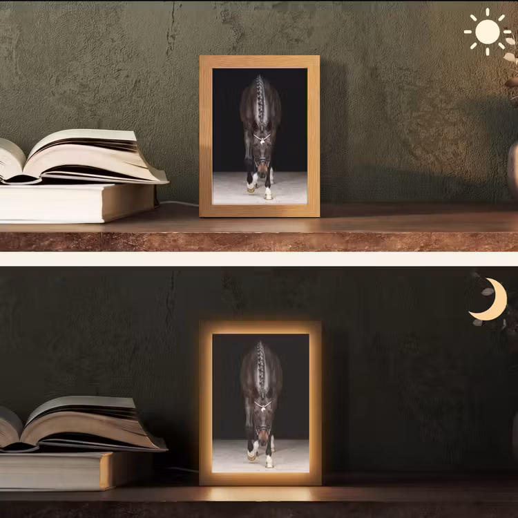 Paard - Modern - Portret Light Box met kabel (Tafellamp) klein -sfeer3
