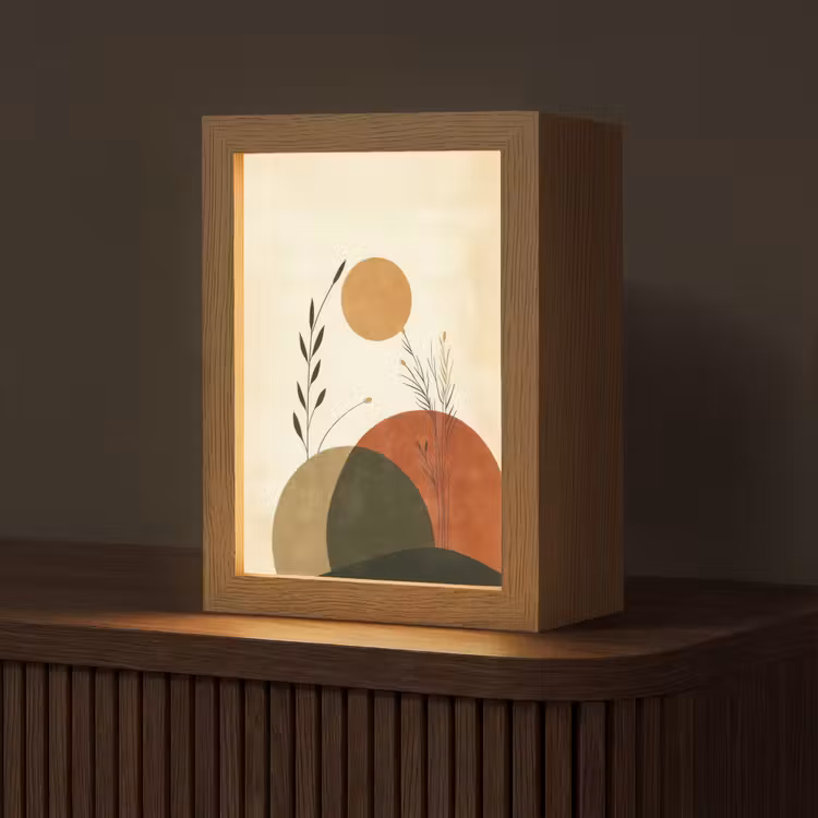 Planten - Abstract - Vormen Light Box met kabel (Tafellamp) klein -z3d_website