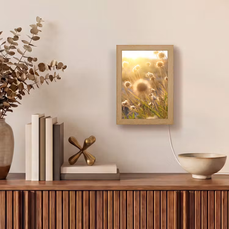 Planten - Natuur - Bloemen - Zon - Horizon Light Box met kabel (Tafellamp) klein -sfeer2