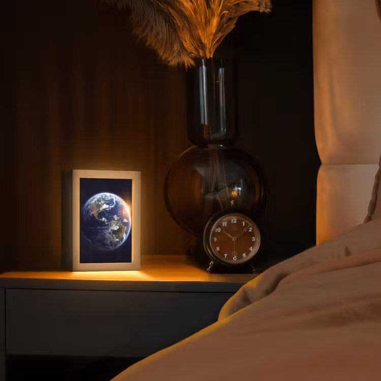 Tischlampe - Planet – Weltraum – Kosmos - Planeet - Ruimte - Kosmos Light Box met kabel (Tafellamp) klein