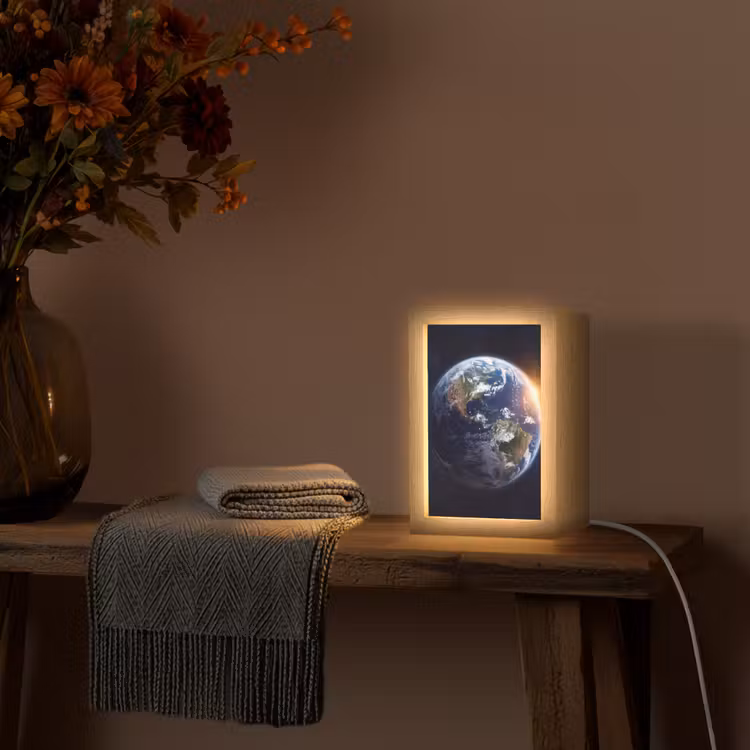 Tischlampe - Planet – Weltraum – Kosmos - Planeet - Ruimte - Kosmos Light Box met kabel (Tafellamp) klein