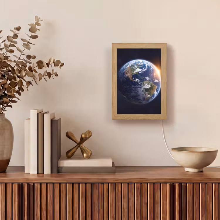 Tischlampe - Planet – Weltraum – Kosmos - Planeet - Ruimte - Kosmos Light Box met kabel (Tafellamp) klein