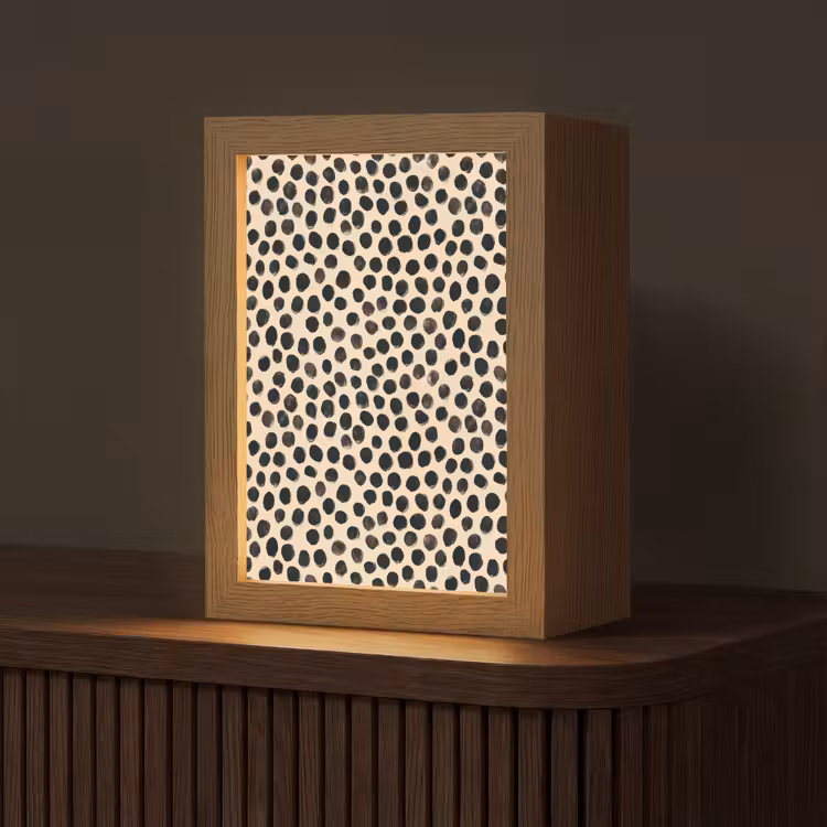 Stippen - Patroon - Zwart Light Box met kabel (Tafellamp) klein 925 -z3d_website