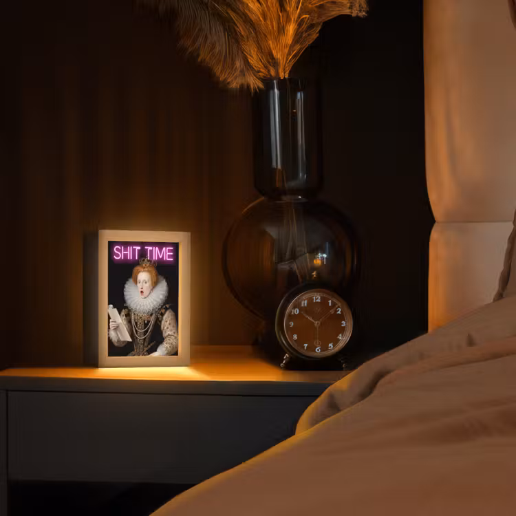 Portret - Humor - Neon Light Box met kabel (Tafellamp) klein -sfeer1