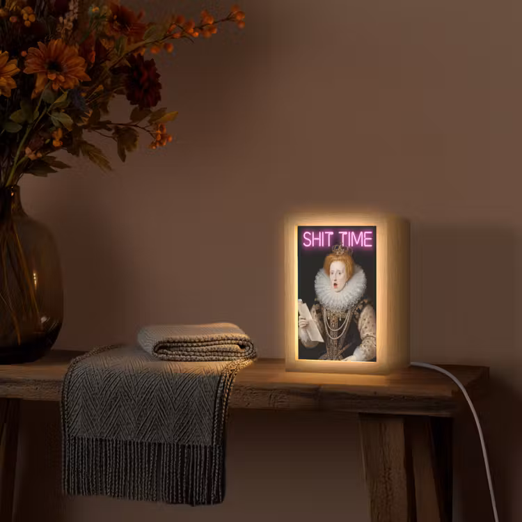 Portret - Humor - Neon Light Box met kabel (Tafellamp) klein -sfeer4