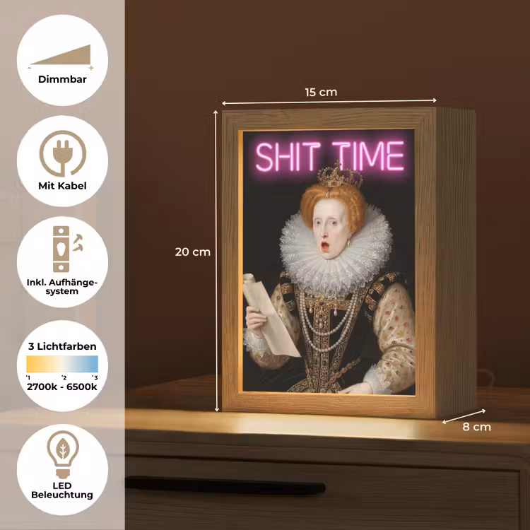 Portret - Humor - Neon Light Box met kabel (Tafellamp) klein -USP_DE