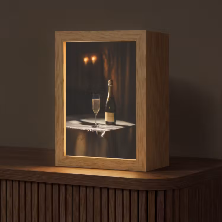 Prosecco - Bubbels - Sfeervol - Drank Light Box met kabel (Tafellamp) klein -z3d_website