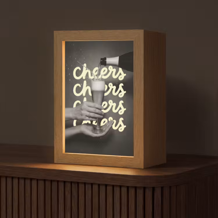 Cheers - Wijn - Zwart - Wit Light Box met kabel (Tafellamp) klein -z3d_website
