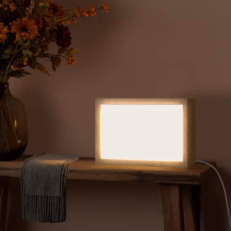 Pure - Alabaster - Wit Light Box met kabel (Tafellamp) klein 924 -sfeer4