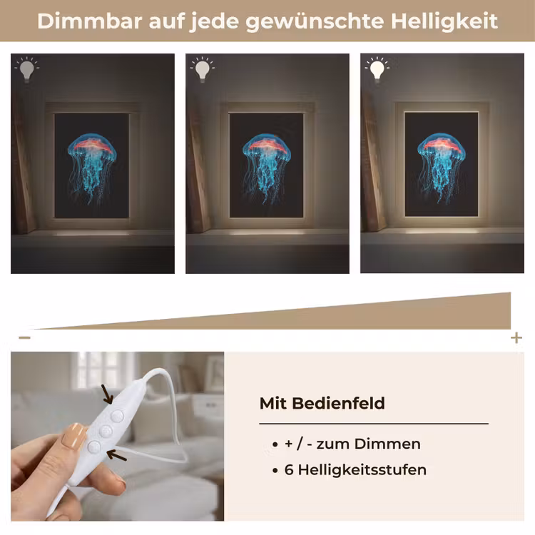 Kwal - Tentakels - Blauw - Licht Light Box met kabel (Tafellamp) klein -USP_dimbaarDE