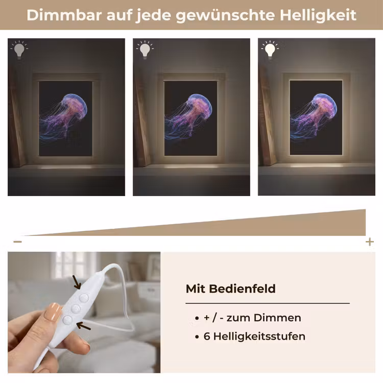 Kwal - Doorzichtig - Roze - Tentakels Light Box met kabel (Tafellamp) klein -USP_dimbaarDE