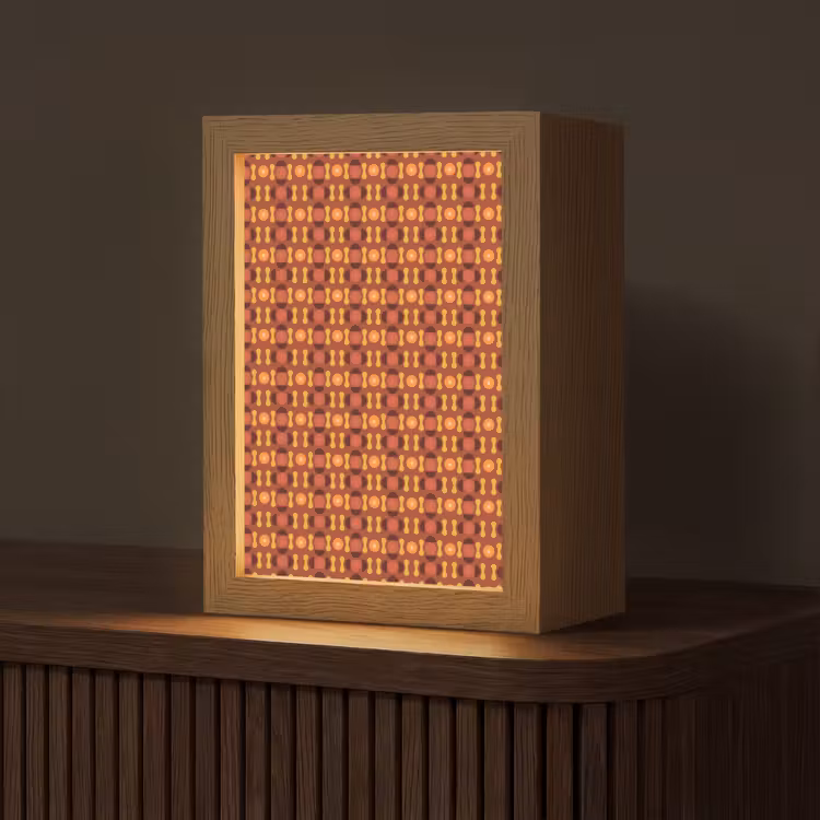 Retro - Disco - Hippie Light Box met kabel (Tafellamp) klein 925 -z3d_website