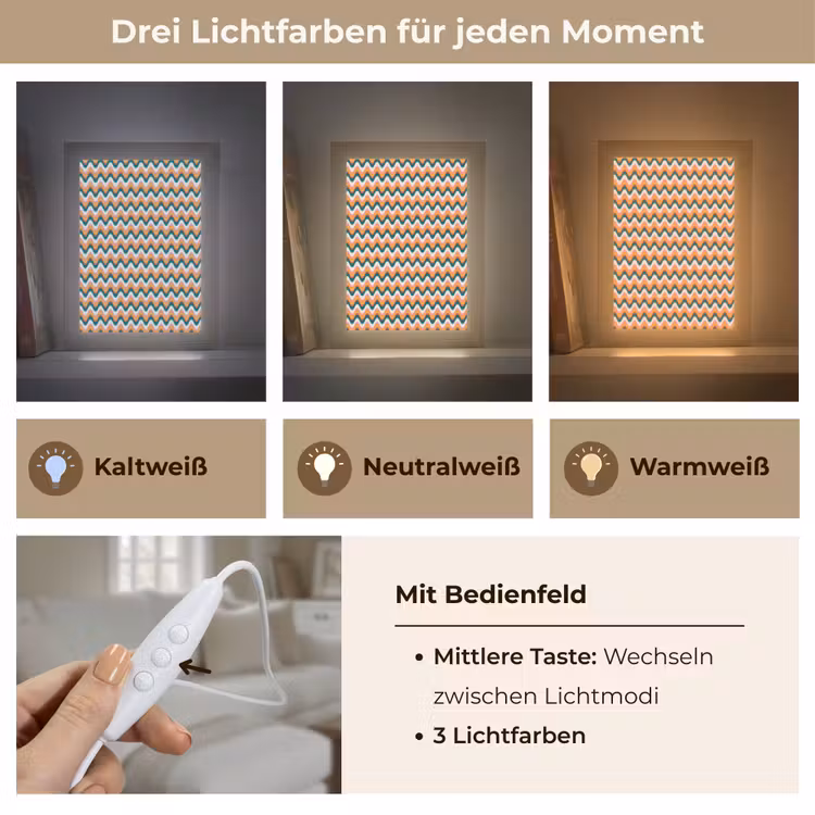 Retro - Disco - Golven - Kleur Light Box met kabel (Tafellamp) klein 925 -USP_lichtkleurDE