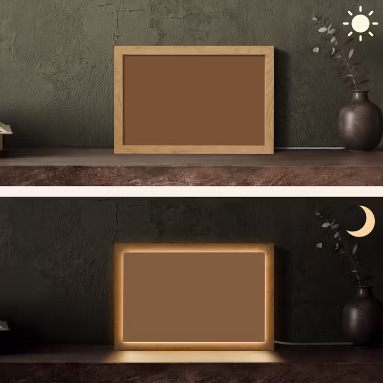 Rich - Espresso - Bruin Light Box met kabel (Tafellamp) klein 924 -sfeer3