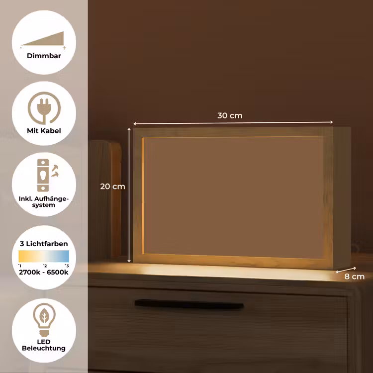 Rich - Espresso - Bruin Light Box met kabel (Tafellamp) klein 924 -USP_DE
