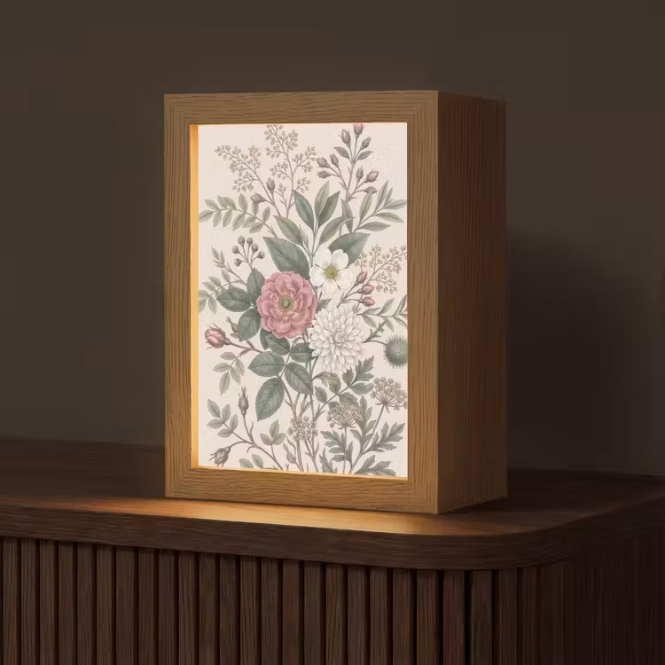 Romantisch - Design - Kleurrijk Light Box met kabel (Tafellamp) klein -z3d_website