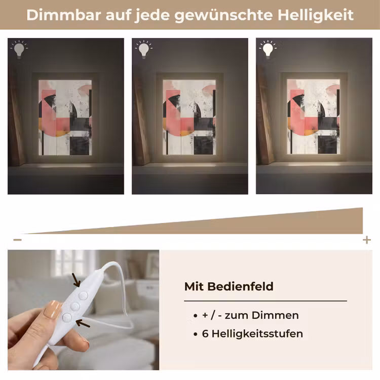 Roze - Abstract - Aesthetic - Modern - Vormen Light Box met kabel (Tafellamp) klein -USP_dimbaarDE