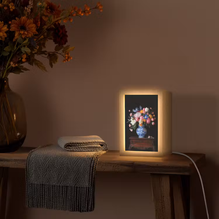 Rozen - Bloemen - Vaas - Boeket Light Box met kabel (Tafellamp) klein -sfeer4