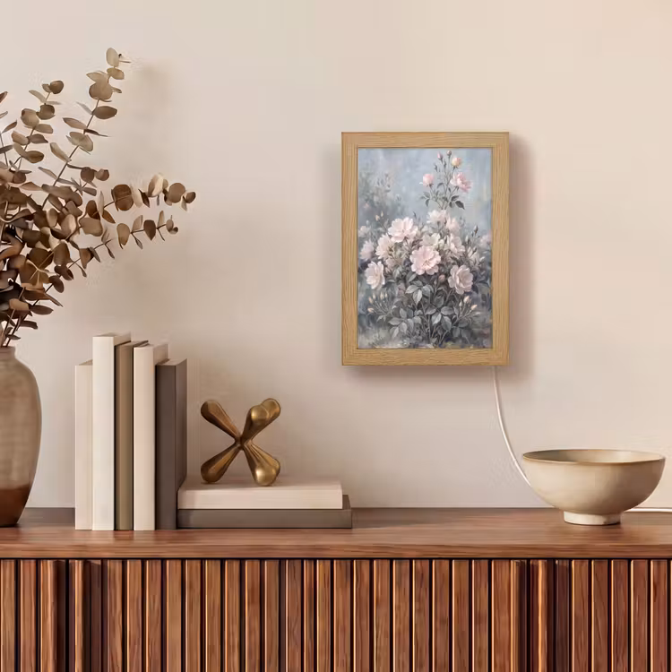 Rozen - Illustratie - Roze Light Box met kabel (Tafellamp) klein -sfeer2