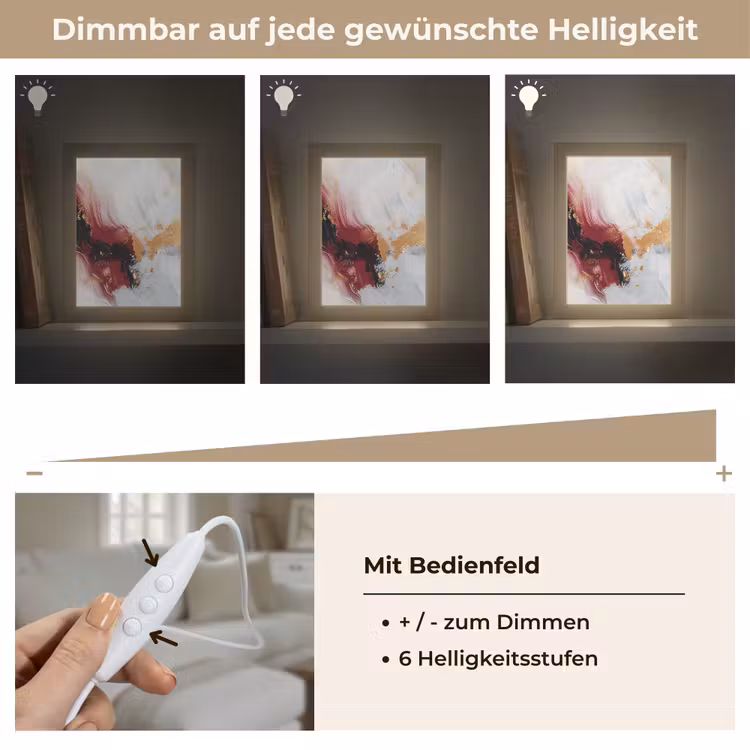 Rood - Abstract - Goud - Modern Light Box met kabel (Tafellamp) klein -USP_dimbaarDE