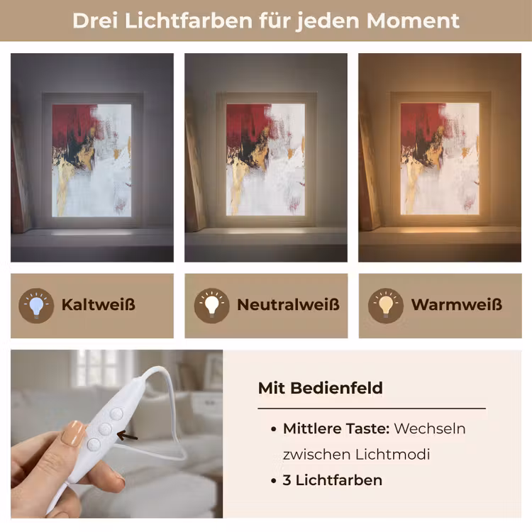 Rood - Marmer - Abstract - Goud - Modern Light Box met kabel (Tafellamp) klein -USP_lichtkleurDE