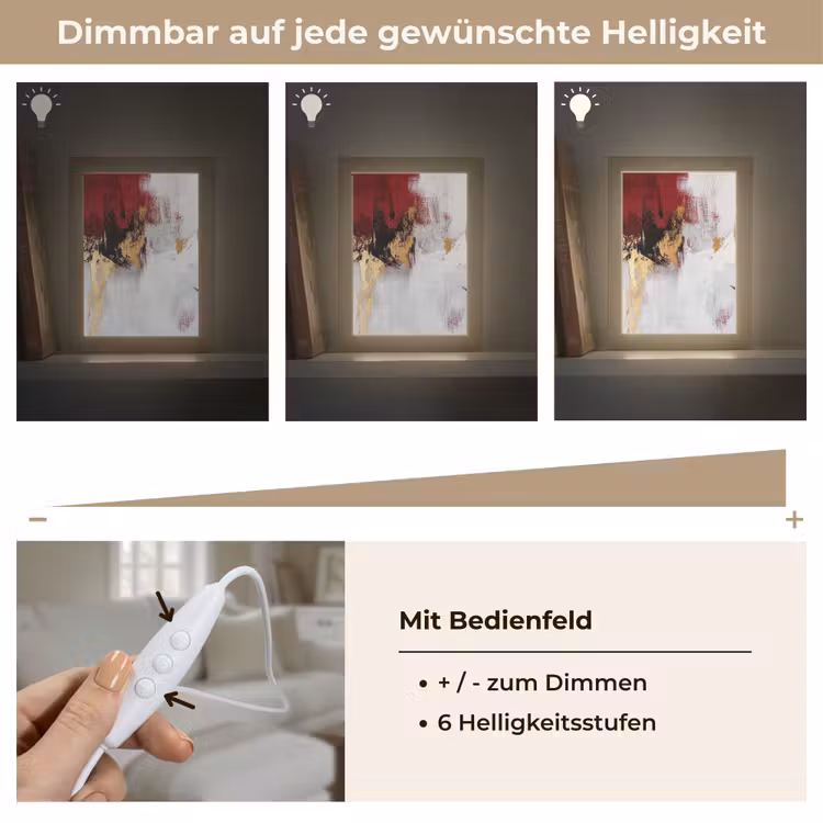 Rood - Marmer - Abstract - Goud - Modern Light Box met kabel (Tafellamp) klein -USP_dimbaarDE