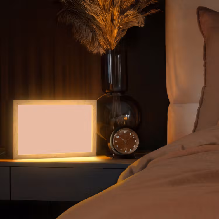 Blush - Terracotta - Nude Light Box met kabel (Tafellamp) klein 924 -sfeer1