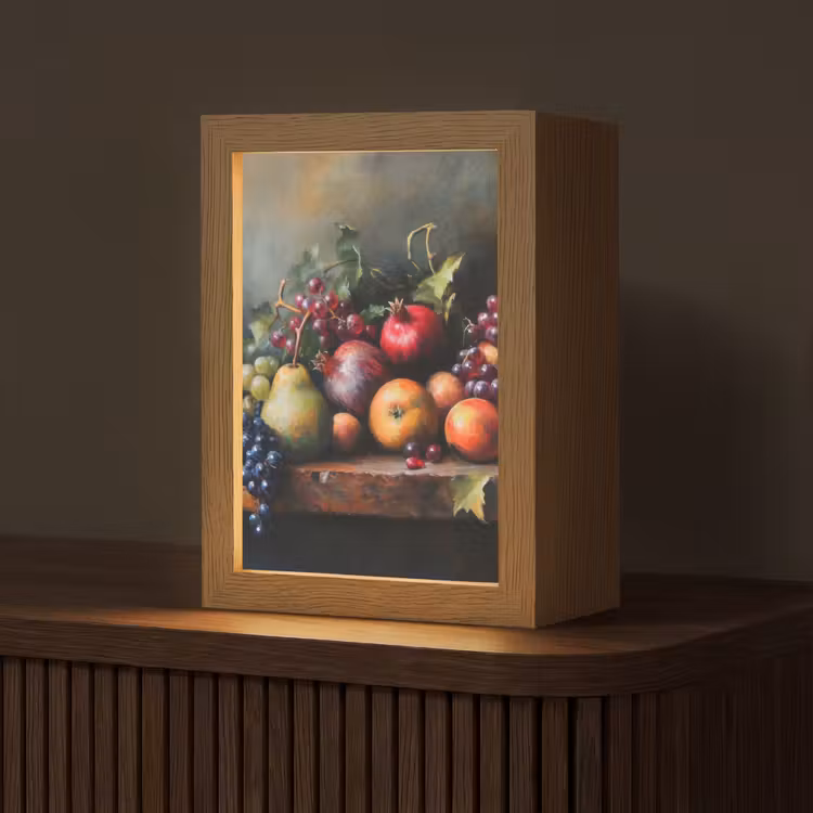 Rustiek - Stilleven - Fruit Light Box met kabel (Tafellamp) klein -z3d_website
