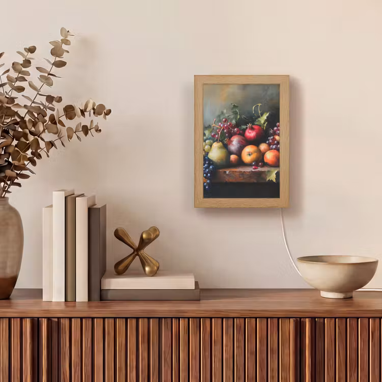 Rustiek - Stilleven - Fruit Light Box met kabel (Tafellamp) klein -sfeer2