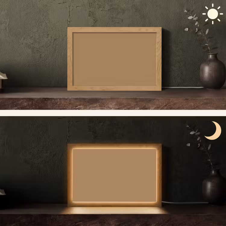 Sahara - Earth - Oranje Light Box met kabel (Tafellamp) klein 924 -sfeer3