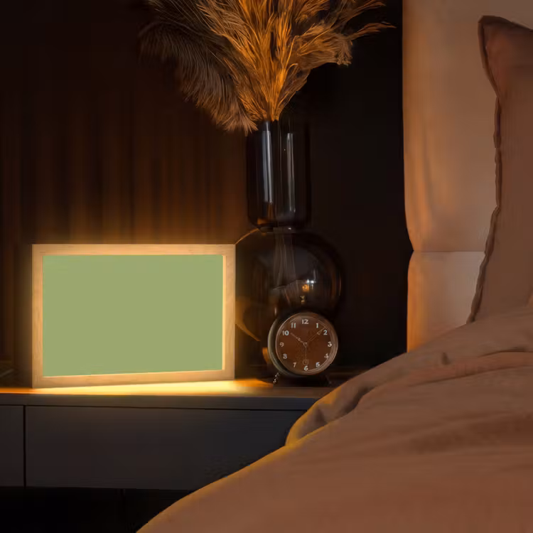 Sage - Green - Groen Light Box met kabel (Tafellamp) klein 924 -sfeer1