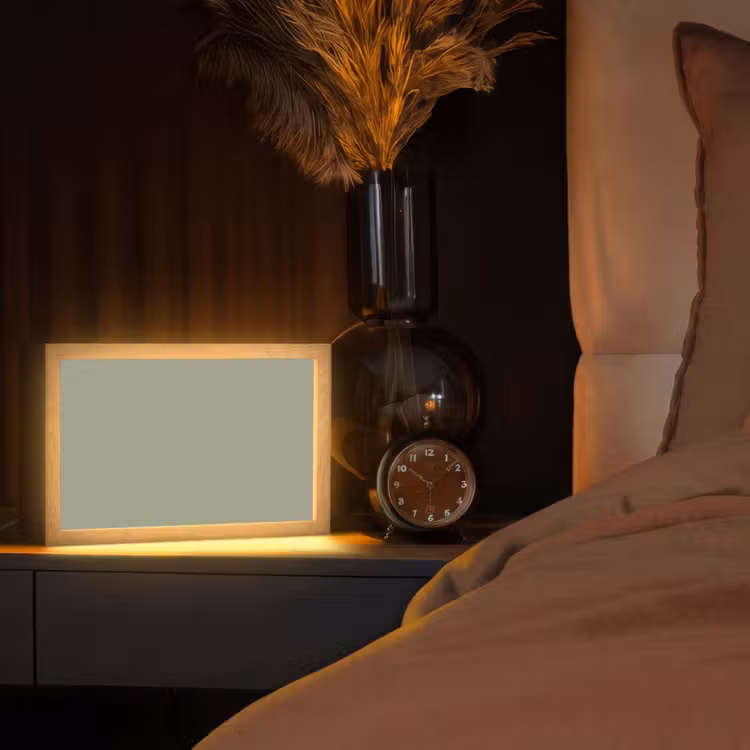 Sage - Mist - Groen Light Box met kabel (Tafellamp) klein 924 -sfeer1