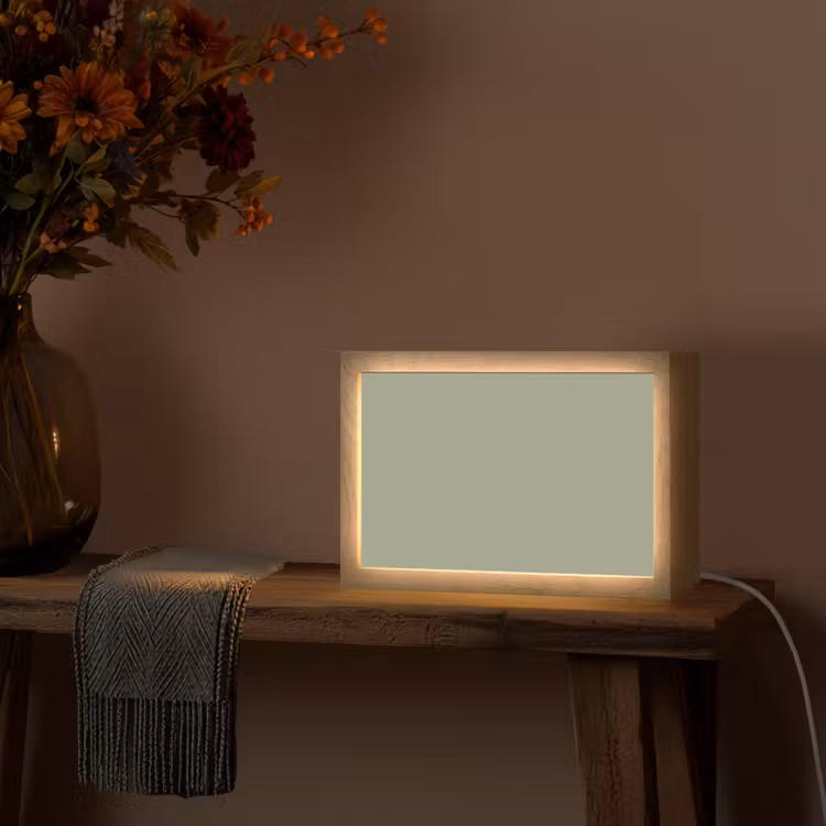 Sage - Mist - Groen Light Box met kabel (Tafellamp) klein 924 -sfeer4