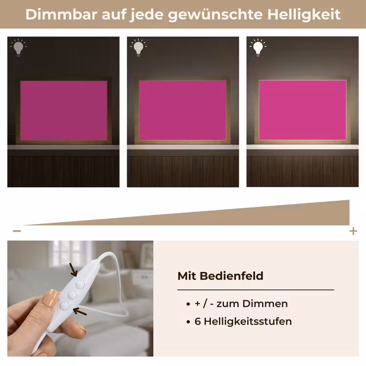 Velvet - Magenta - Roze Light Box met kabel (Tafellamp) klein 924 -USP_dimbaarDE