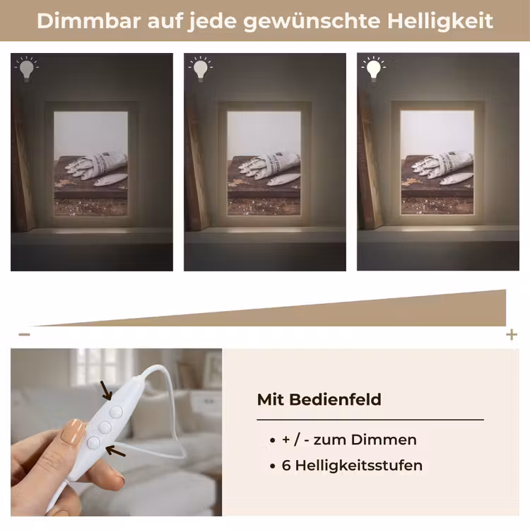 Tischlampe - Sardine – Zeitung – Schneidebrett - Sardientje - krant - snijplank Light Box met kabel (Tafellamp) klein
