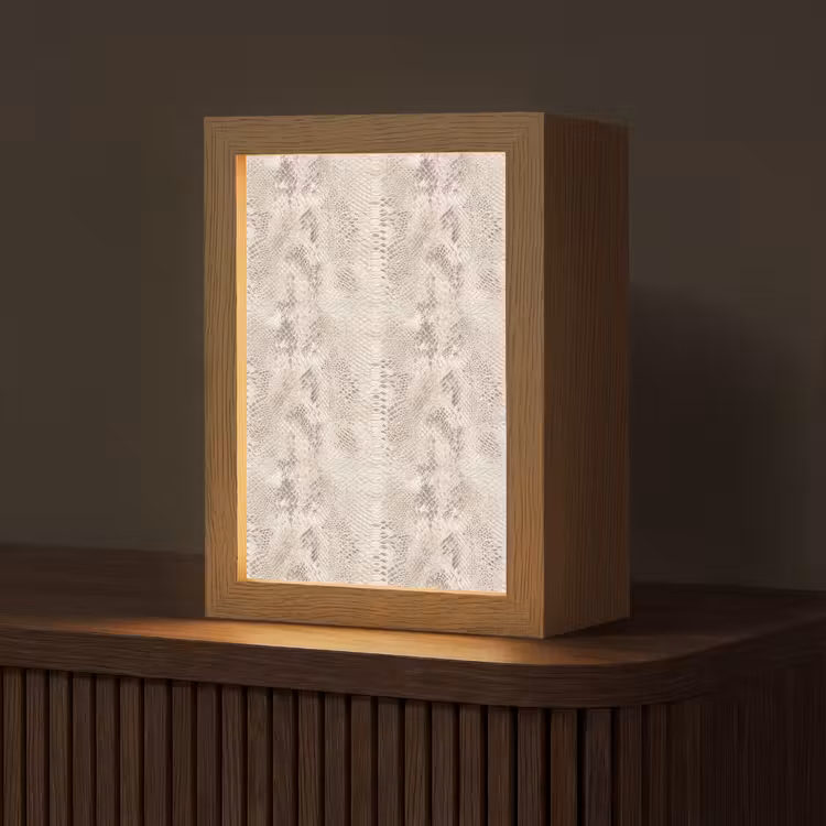 Slang - Patroon - Beige Light Box met kabel (Tafellamp) klein 925 -z3d_website