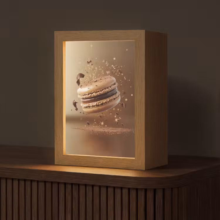 Chocolade - Macarons - Eten - Snoep Light Box met kabel (Tafellamp) klein -z3d_website