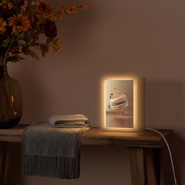 Chocolade - Macarons - Eten - Snoep Light Box met kabel (Tafellamp) klein -sfeer4