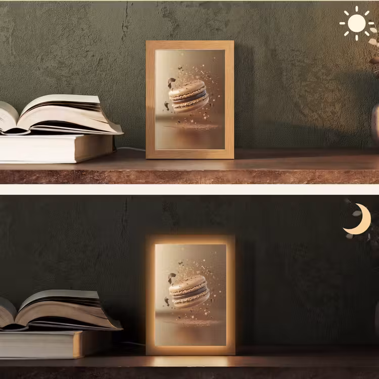 Chocolade - Macarons - Eten - Snoep Light Box met kabel (Tafellamp) klein -sfeer3