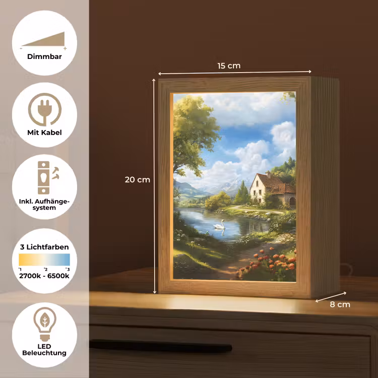 Zwaan - Bomen - Rust Light Box met kabel (Tafellamp) klein -USP_DE