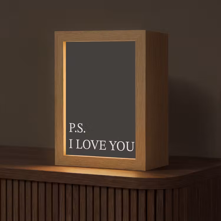 Zwart - Minimalistisch - Valentijn Light Box met kabel (Tafellamp) klein -z3d_website