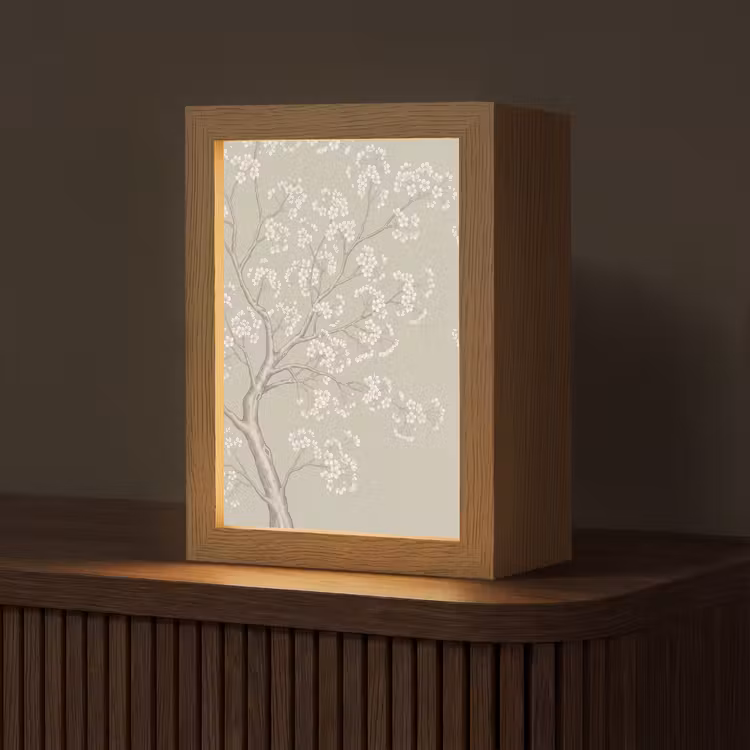 Sereen - Bloesem - Wit Light Box met kabel (Tafellamp) klein -z3d_website